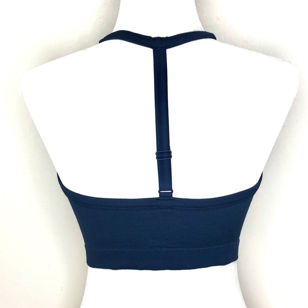 Colsie Cropped Halter Top Ribbed Cami Blue Medium M - Picture 10 of 14